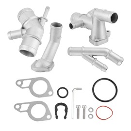 Thermostat Housing Cast Aluminium CNC for MK4 Golf 1.8T for Flangia Radiator Flangia Aluminium 1.8t Thermostat VAG 1.8t Golf Thermostat 4 Thermostat Golf VAG1.8t ther
