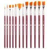 Brush Set 12 Pieces Bordeaux