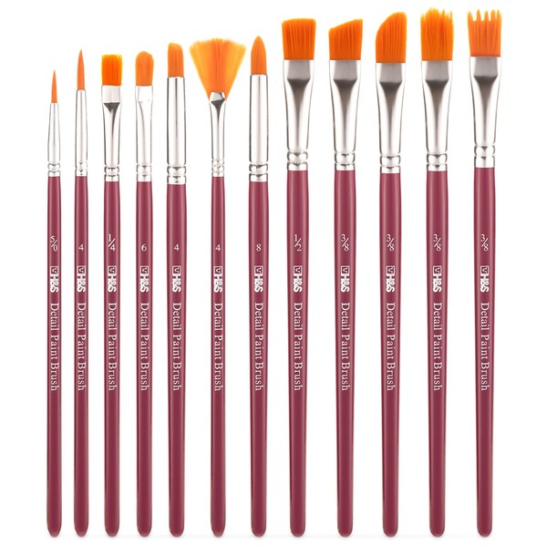 Brush Set 12 Pieces Bordeaux