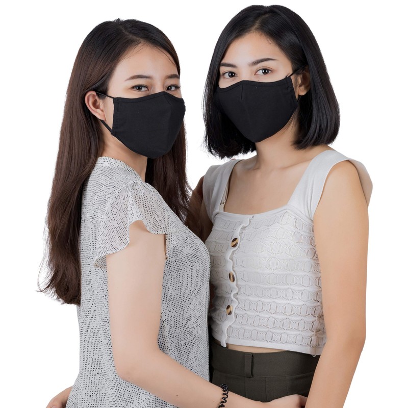 LOFBAZ Cloth Face Coverings Cotton Fabric with Filter Pocket Washable