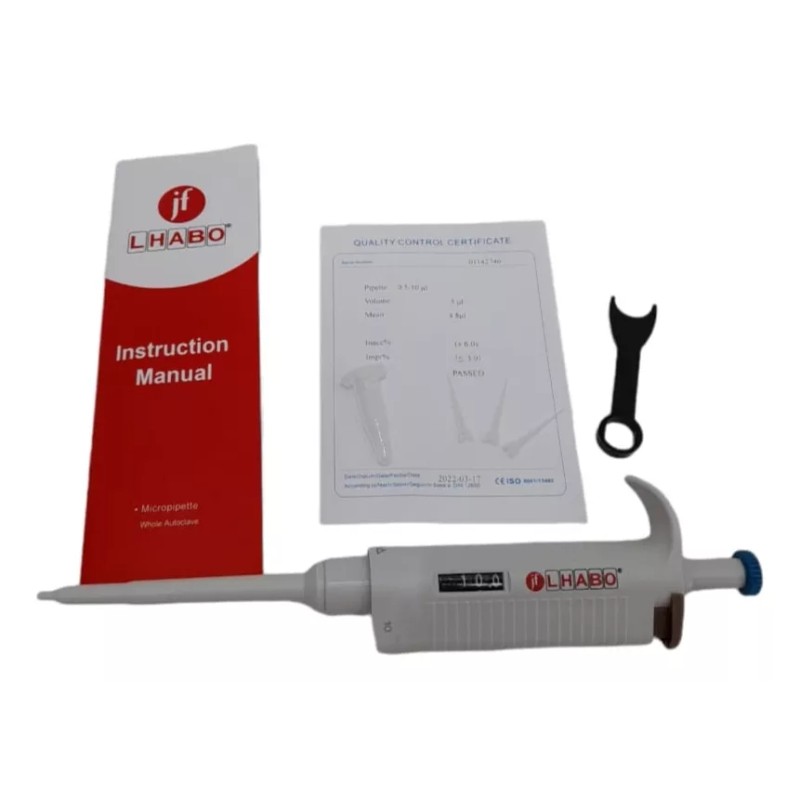 Jf Lhabo Micropipeta 0.5-10ul + Puntas Esteriles 10ul Jf Lhabo