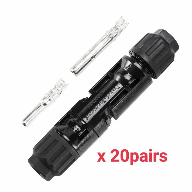 5/10/20PCS Connectors For IP67 MC4 Solar Panel 30A Plug Socket