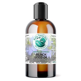 Bella Terra Oils - Black Seed Oil 8oz - Cold-Pressed from Premium Black Seeds, Enriched with Vitamin E, Elevate Your Cosmetic Experience