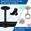 Ceiling Curtain Rod Brackets, Heavy Duty Curtain Rod Holder Black
