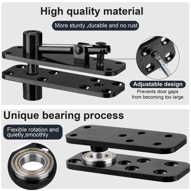 Hidden Pivot Hinge for Secret Door & Hidden Bookcase,570Lbs Load-Bearing,360°Rotation