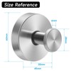 ELIUNG Suction Cup Hooks for Shower, 2 Pack Stainless Steel