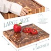 Acacia End Grain Cutting Board (17x13x1.5in), Butcher Block - Reversible
