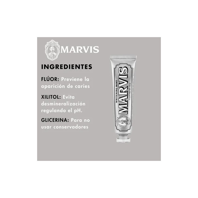 Pasta De Dientes Anti Caries, Marvis. Blanqueadora. 75ml.