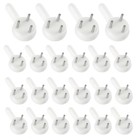 dinghaole Pack of 50 Invisible Hard Wall Hooks, Fixings and Hooks, Invisible Nail Wall Hooks, for Picture Frames, Non-Trace Picture Hangers for Hanging Photos, Pictures, Frames (White)
