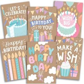  Happy Birthday Cards Bulk With Envelopes by Hadley Designs with 54 Rustic Happy Birthday Cards - Bulk Birthday Cards With Envelopes, Assorted Birthday Cards With Envelopes, Happy Birthday Card Pack, Kids Birthday Cards