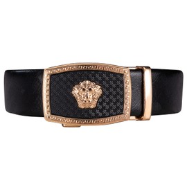 Barry Wang Ratchet Belt Buckle Only Replacement Mens Belts Removable 1 3/8 No Strap Wedding Business Adjustable Nickel Free Jeans Christmas Gift