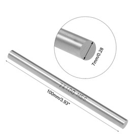 sourcing map Round Steel Rod 7 mm HSS Lathe Bar Material Tool 100 mm Long for Shaft Gear Drilling Machines Drill Turning Miniature Axis Cylinder Pin Pack of 5