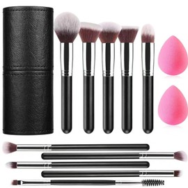 13 Piezas Set De Brochas De Maquillaje Profesional Para Ojos Y Rostro, Difuminado De Base, Sombra De Ojos, Corrector, Sombra De Ojos Con 2 Esponjas Difuminadoras.