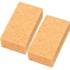 Nippon Insole Industry Cellulose Bath Sponge, Made in Japan, Water Absorbent, Quick Drying, For Bath, Cleaning, Beige, Set of 2