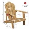 Tangkula Oversized Adirondack Chair, Patio Lounge Chairs w/Adjustable Cup Holder,