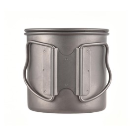 LIXADA Titanium Coffee Pot Titanium Kettle with Spout Kettle 400ml Folding Handle Water Kettle with Lid Gooseneck Coffee Pot