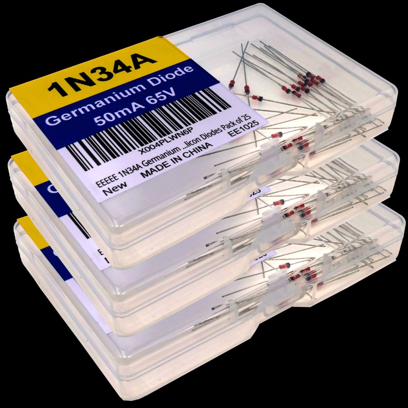 EEEEE 1N34A Germanium Diode (25pcs) 1N34 50mA 65 Volt 65V
