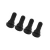 INFINAUTO 4pcs Car TR412 Black Rubber Short Snap-In Tire Valve