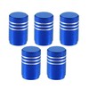 X AUTOHAUX 5pcs Blue Car Bike Tire Valve Stem Cap
