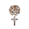 Mondo Cattolico Rosary Beads, Our Father Pearl Beads Round Enameled