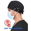 Hachapy Scrub Cap Men Satin Lined Nurse Hats for Women