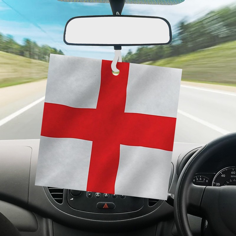 England Flag | REUSABLE Double Sided Car Air Freshener