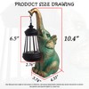 RCTTICUU Elephant Garden Statue Outdoor Décor with Solar Lights Lantern,Elephant