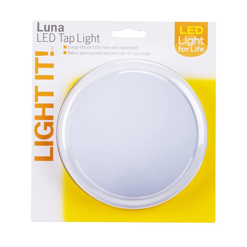 LIGHT IT! by Fulcrum, 30302-308 Luna LED Tap Light, White,