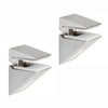 Mooche Glass Shelf Bracket Adjustable Shower Brackets Brushed, 2 Pack