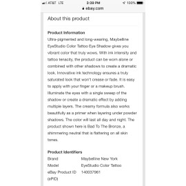 maybelline color tattoo eyeshadow