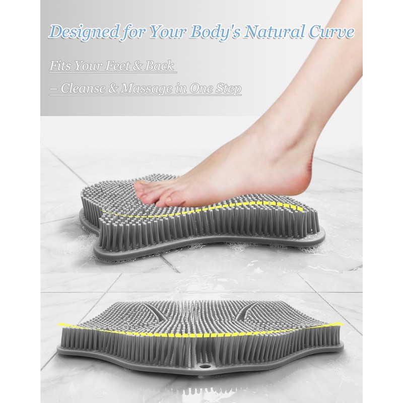 2026 New Upgrade – Shower Foot Scrubber Mat with Strong