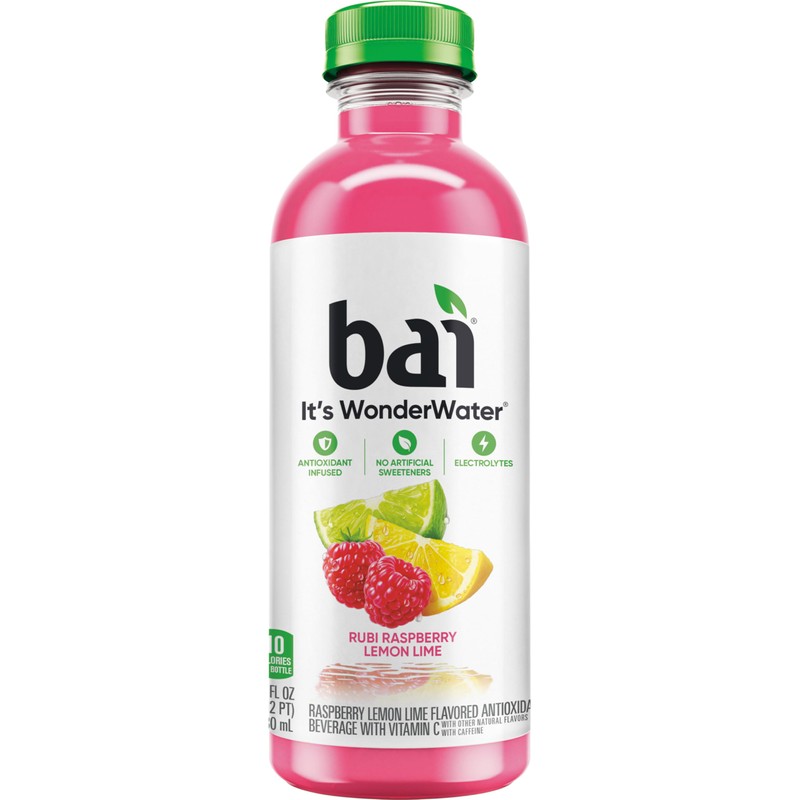 Bai Antioxidant Infused Water Beverage, Raspberry Lemon Lime, with Vitamin