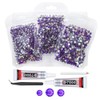 qiipii Dark Purple Crystal Resin Rhinestones w B7000 Jewelry Glue