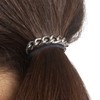 Pulsera para el cabello con elástico negro beige, se ve