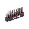 TEKTON 1/4 In. Metric Hex Bit Set with Rail (2