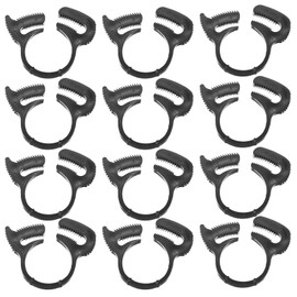 M METERXITY 12-Pack Double Gripping Nylon Hose Clamps, 3/4" 16.9-19mmmm Double Snap Grip Adjustable Ratcheting Clamps for Connecting/Fastening/Sealing Hose/Pipes/Tubing Clamp [Black]
