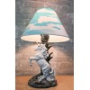 Ebros Enchanted Lights White Unicorn Sculptural Desktop Table Lamp With