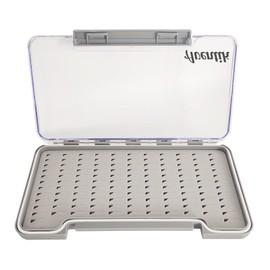 Aventik Waterproof Slim Pocket Fly Box Fishing Hook Bait Storage Tackle Box Grey (G046B)