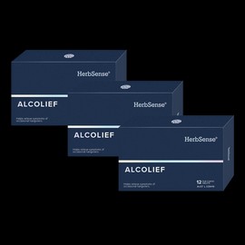 Herbsense Alcolief 3 x 12 Film Coated Tablets - Special Bundle