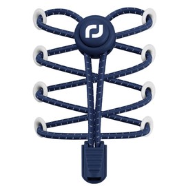 [RJ-Sport] No Tie Shoelaces - Easy to Put on and Take Off Shoelaces Lace Lock, Elastic One-Touch Elastic Shoelaces for Kids, Adults, Seniors, Athletes, Those Who Do Not Want To Tie Shoelaces, Army Blue and Dots