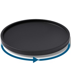 VERTORGAN Lazy Susan Organizer for Kitchen,Bamboo Turntable for Cabinet,Pantry,Vanity,Middle（Black）