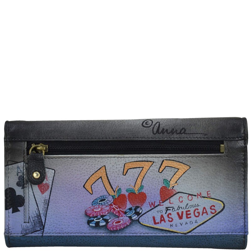 Anna by Anuschka Clutch Wallet | Genuine Leather | Sin