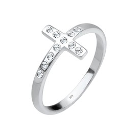 Elli Women's 925 Sterling Silver Xilion Cut Ring, Size P 1/2