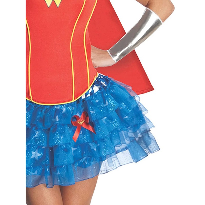 Rubie's 3880560 - Wonder Woman Corset Dress Adult, L, rot