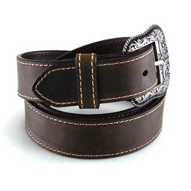 Ariat Women's Basic Stitch Edged Belt, Brown, Medium