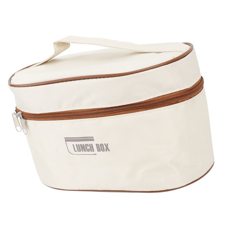 Bento Box Round Lunch Box Coffee Brown Stainless Steel Leakage