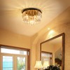 AGV LIGHTING Crystal Ceiling Light Fixture, Modern Semi Flush Ceiling