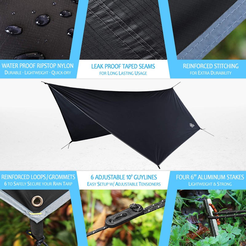 Pro Venture Waterproof Hammock Rain Fly [12ft x 9ft] -