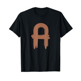 Creative Bold Letter A - Design - Alphabet - Leather T-Shirt