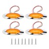 4pcs 6.5in 16LED Oval Side Marker Light 12V DC Shockproof